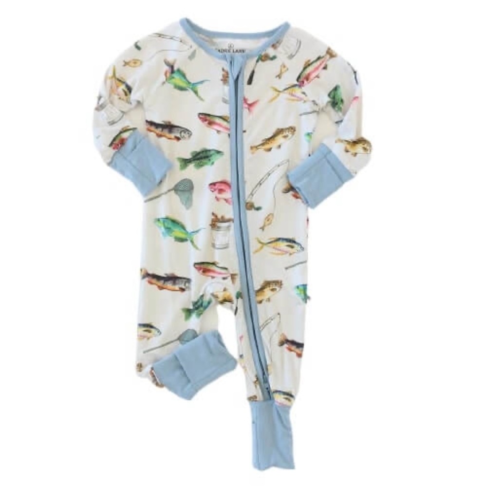 Caden Lane • Gone Fishin’ Convertible Zipper Romper